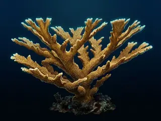 Ilustração do coral chifre-de-alce