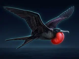 Ilustração da fragata, Fregata magnificens