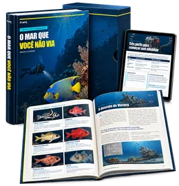 O Mar Que Você Não Via: capa e páginas do livro