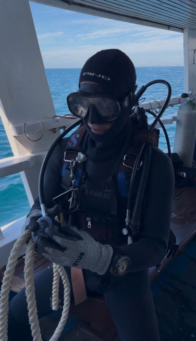 Marcelo Jorge no barco da Atlantes